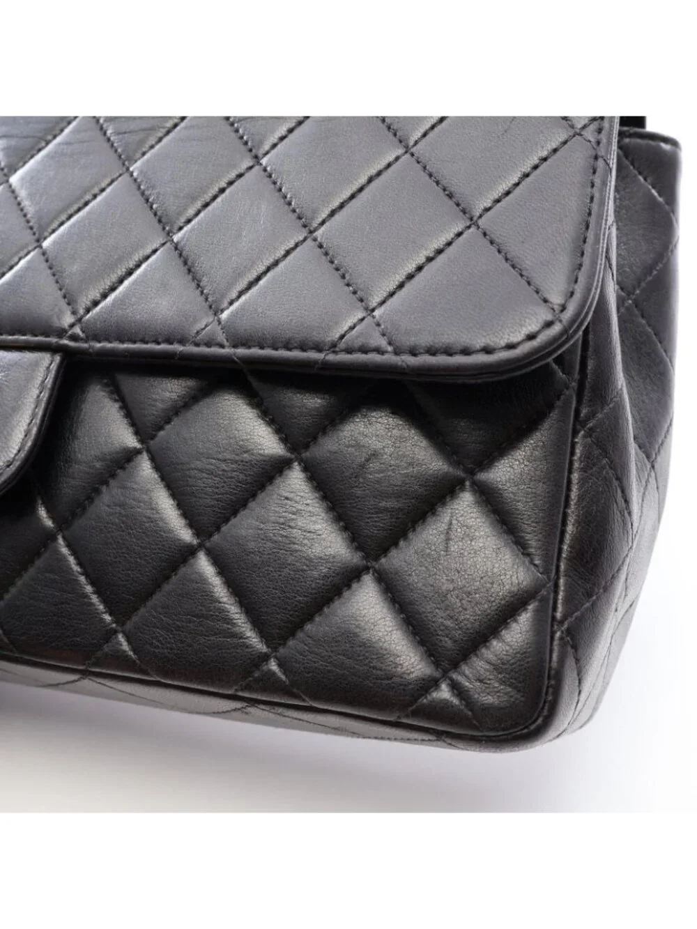 Chanel Handbag Quilted Parent Child Bag Black Lambskin